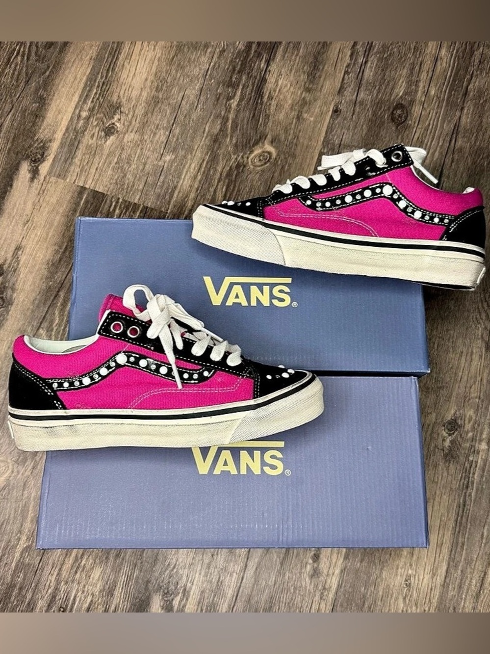 Vans Old Skool 36 Pearlized Pack Fuchsia Black Sneakers